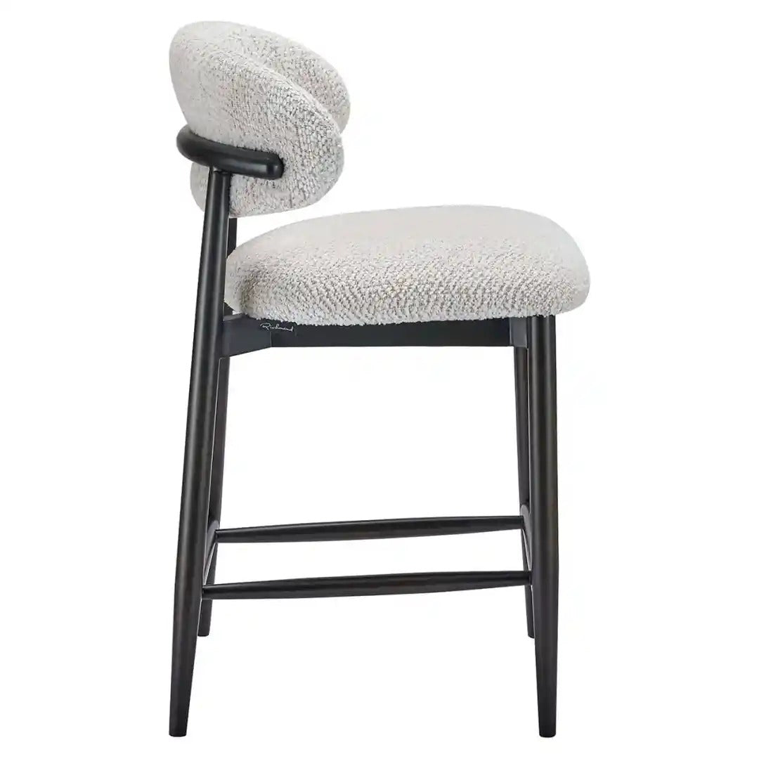 CHERRY cream stool with black base