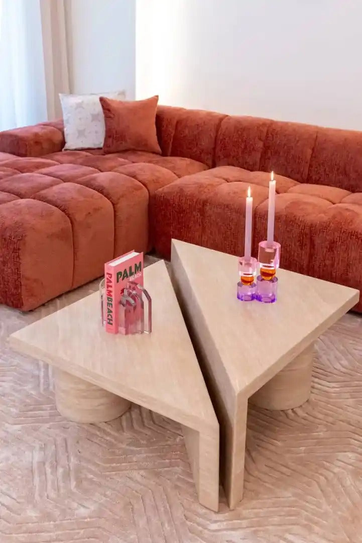 FICTUS beige coffee table set