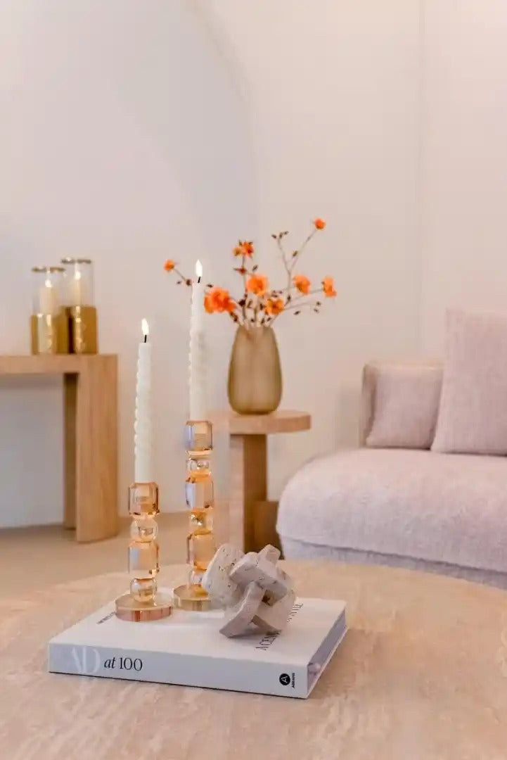 Ronde koffietafel BILTMORE beige travertin