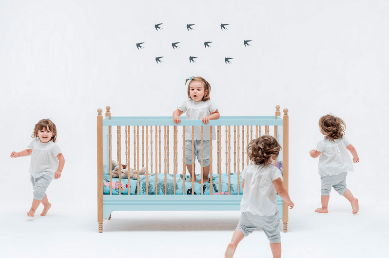 Łóżeczko dziecięce SOFIA błękitny