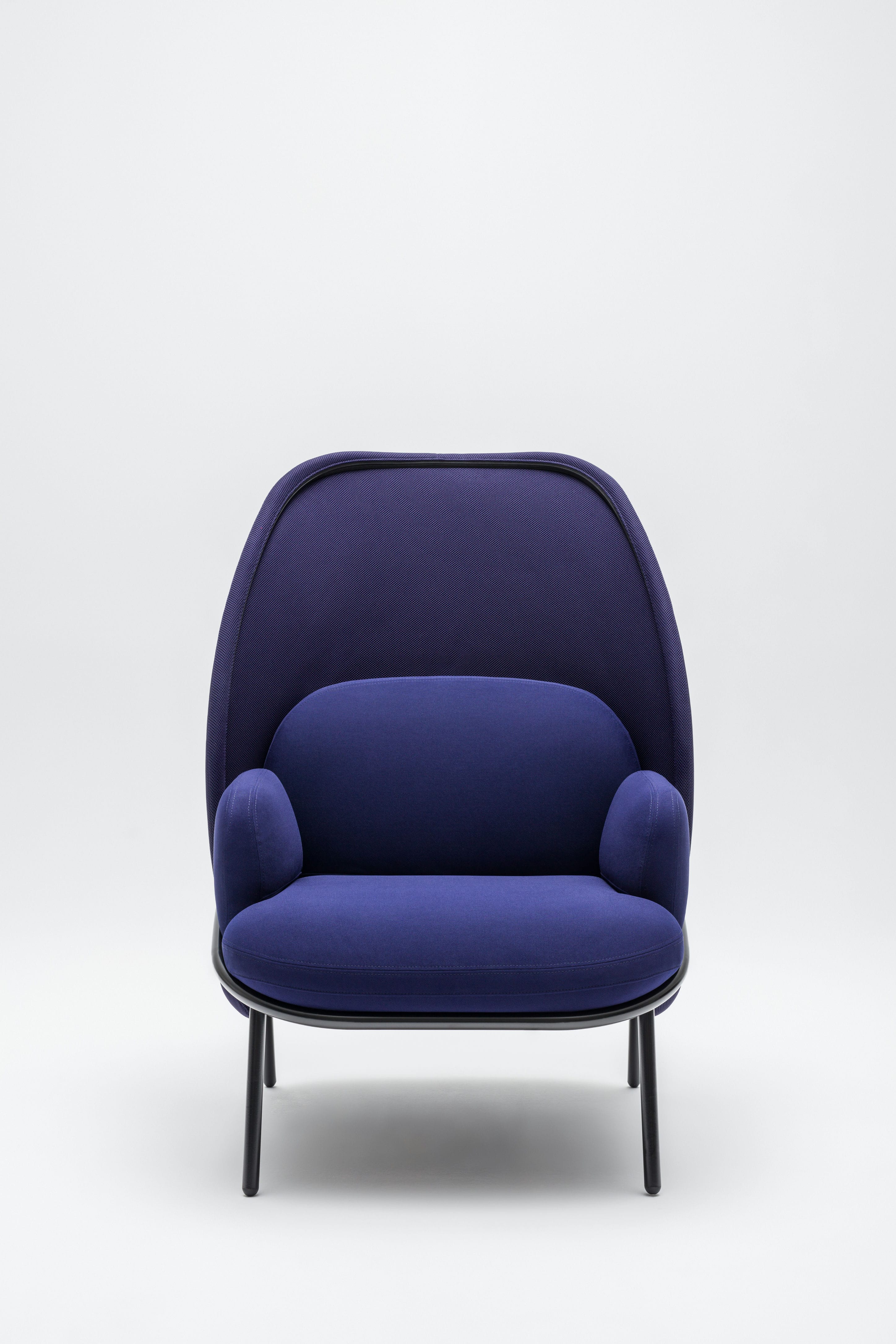 Mesh armchair navy blue