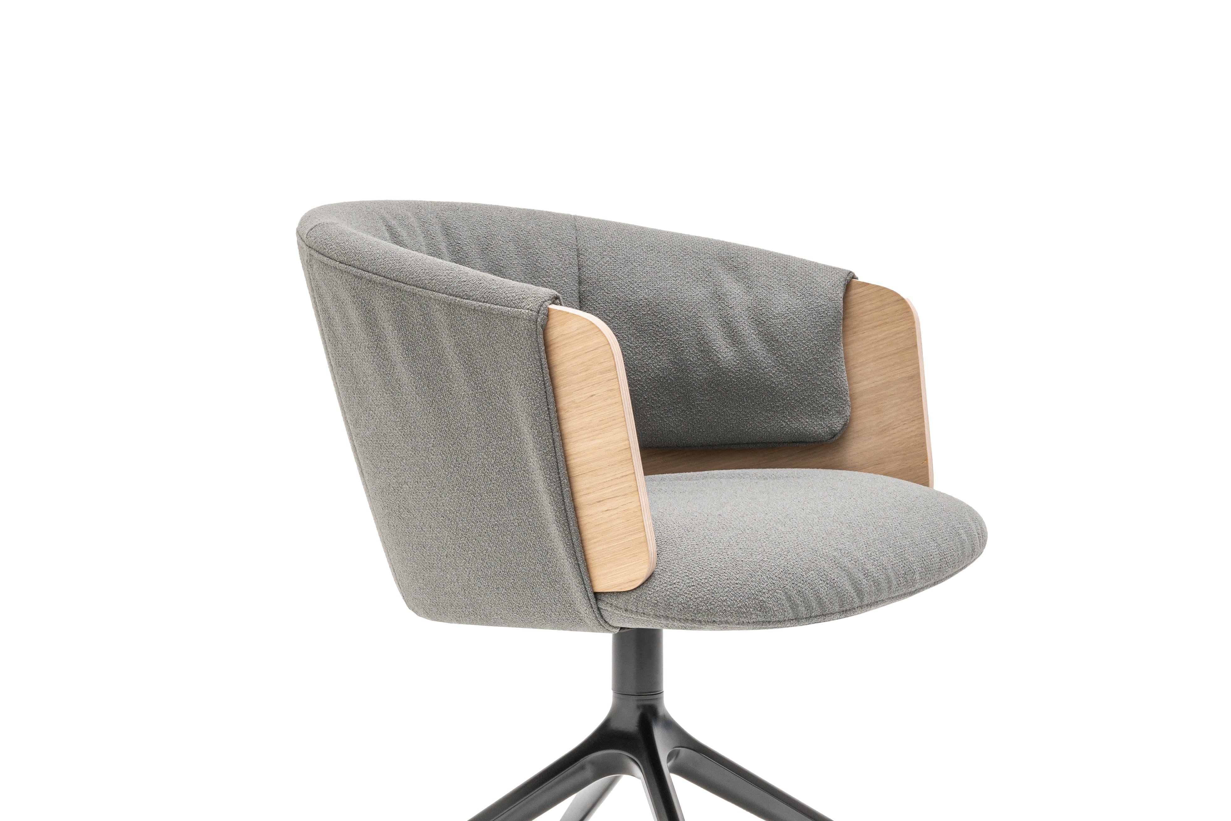 Krzesło obrotowe COLLAR metalowa podstawa z kółkami do twardej powierzchni