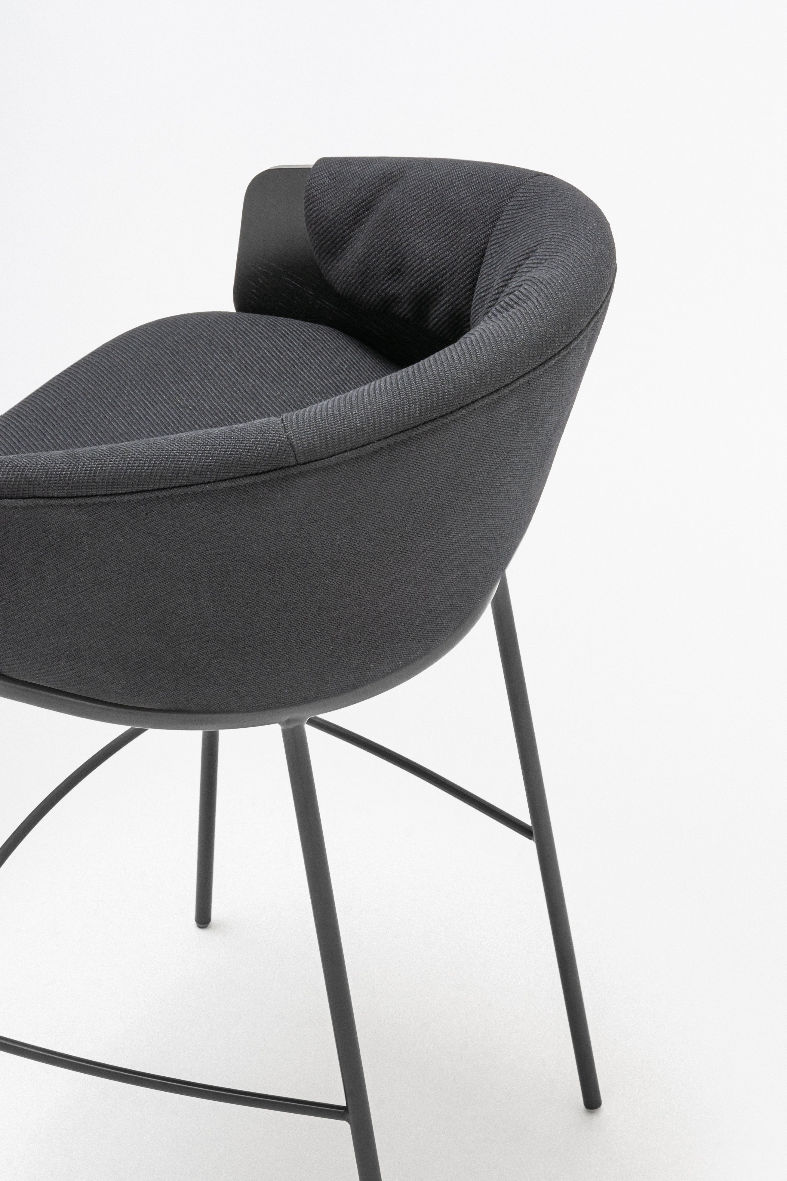 Krzesło barowe COLLAR metalowa podstawa