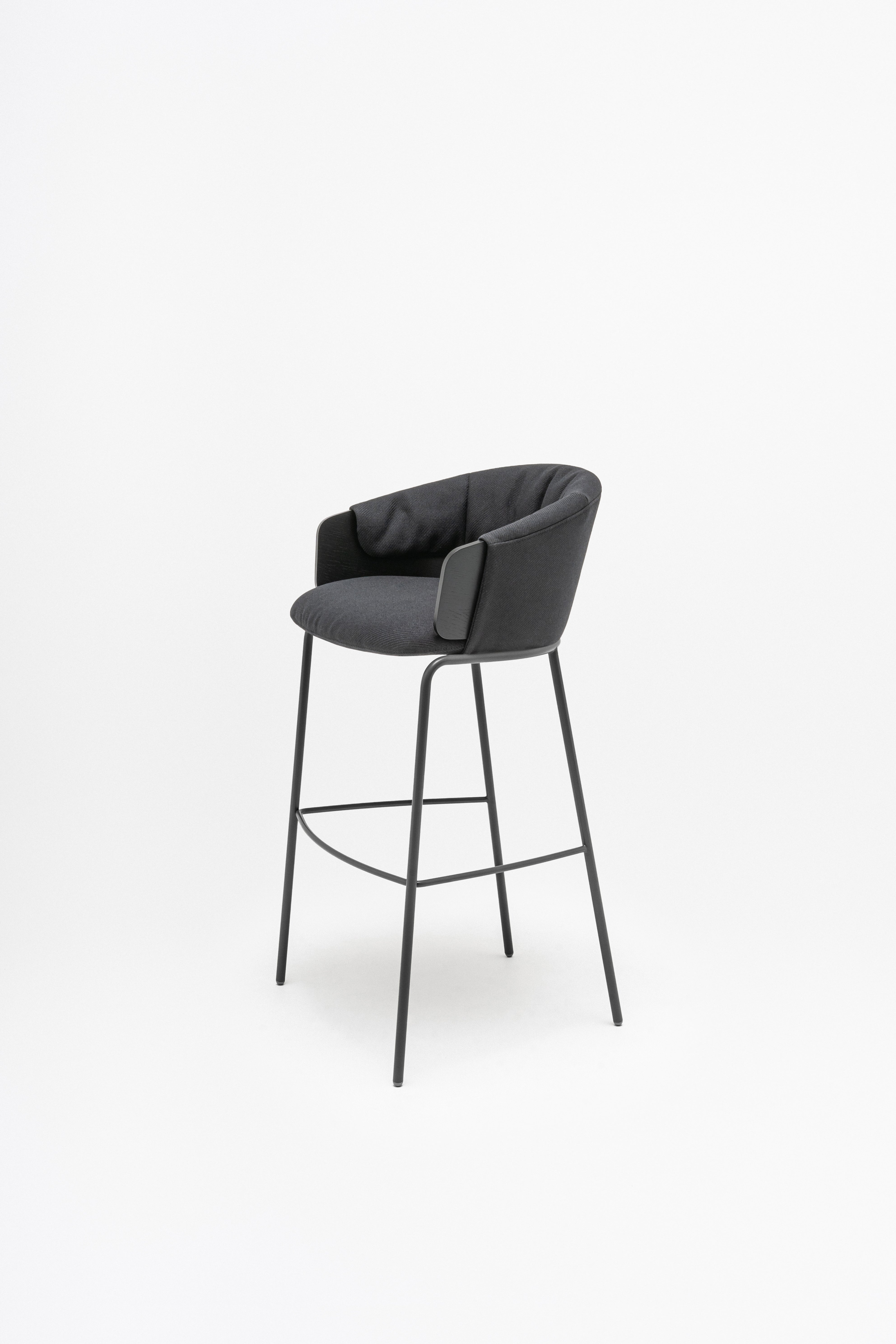 Krzesło barowe COLLAR metalowa podstawa