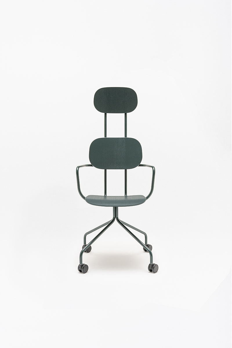 Krzesło z zagłówkiem NEW SCHOOL beżowy [Milena] MDD    Eye on Design