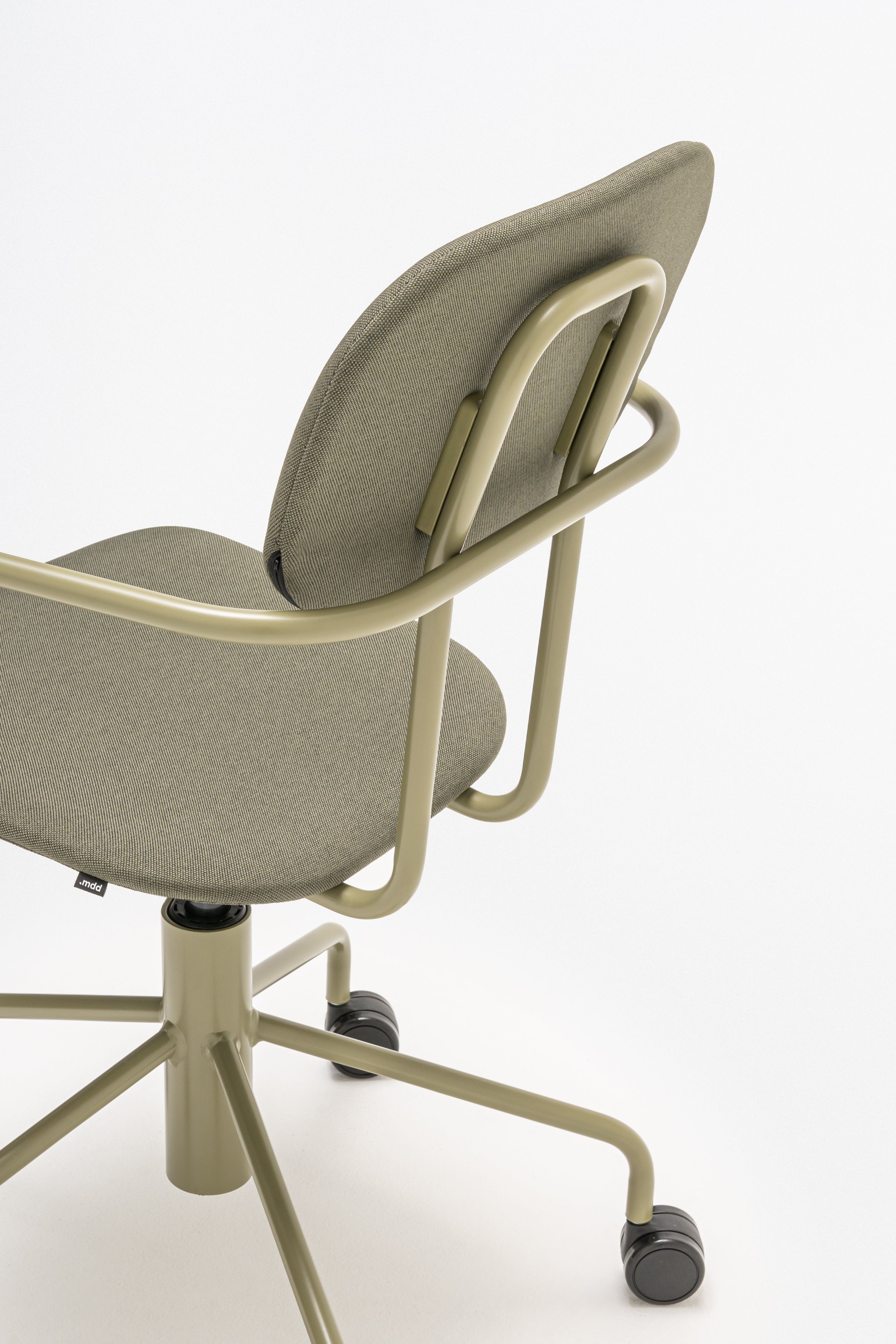 Bureau stoel met verstelbare basis NEW SCHOOL, gestoffeerd met wielen voor zachte oppervlakken
