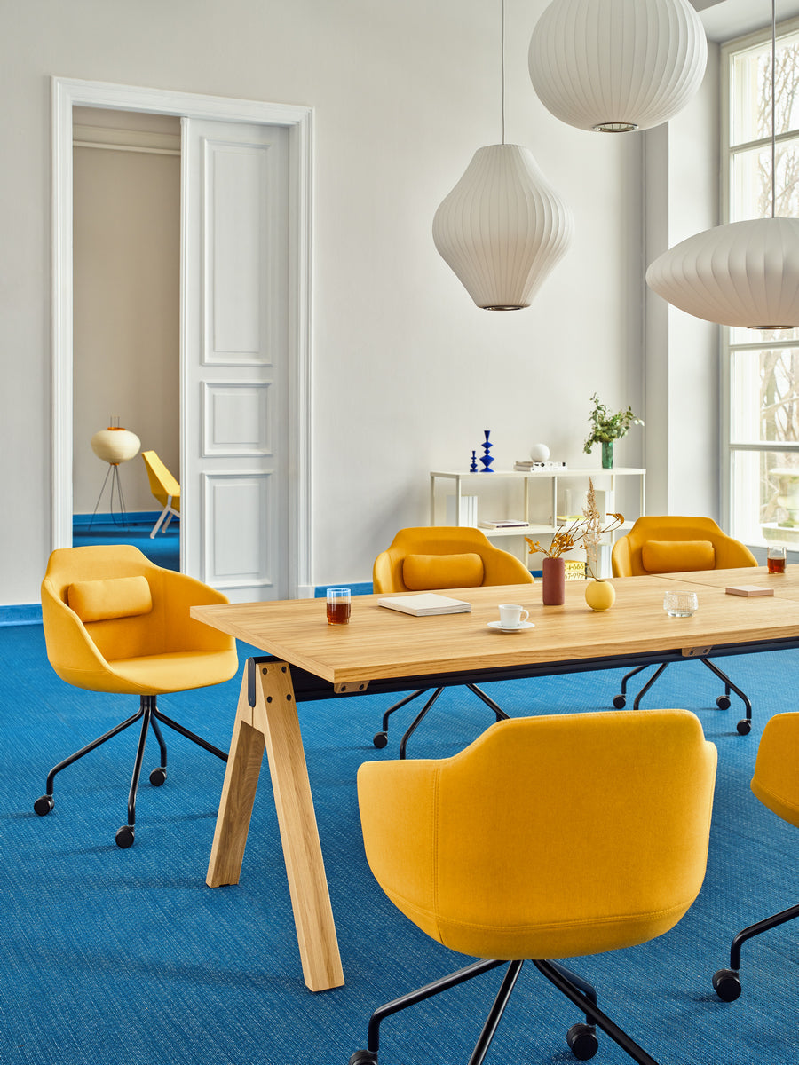 Office chair Ultra base of the cross with wheels for hard surface