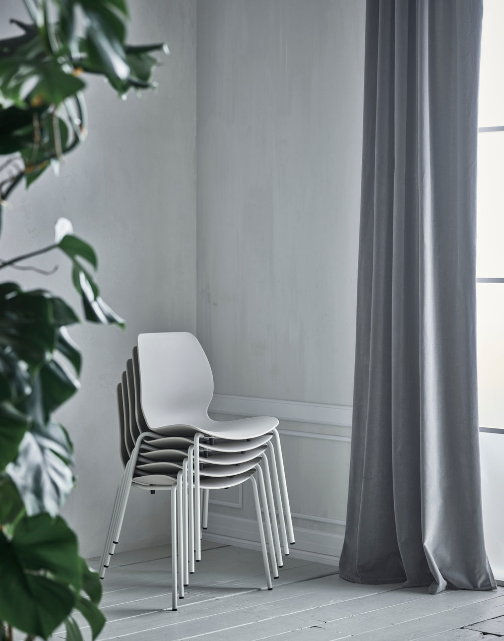 Zitstoel SEED gestoffeerd met een grijze basis