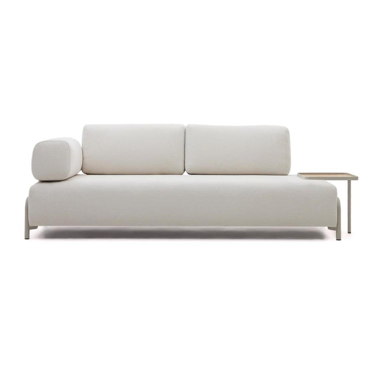 Sofa 3-osobowa COMPO beżowy szenil La Forma Jeden + duża taca   Eye on Design