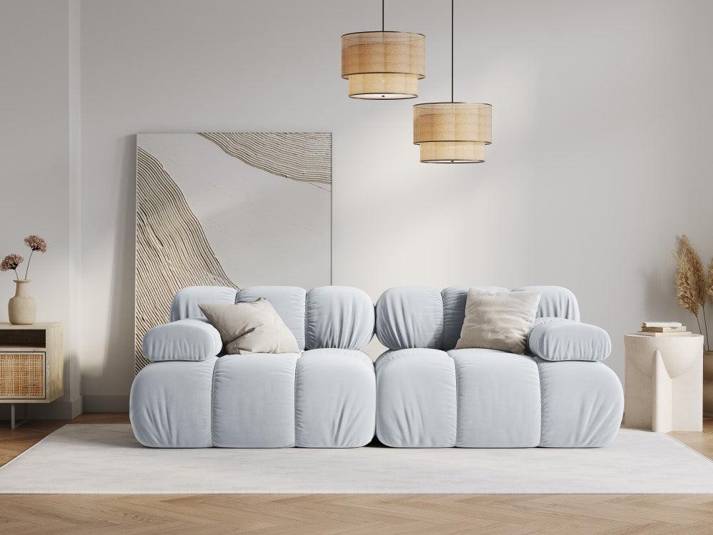 Sofa aksamitna 2-osobowa TROPEA jasnoniebieski Milo Casa    Eye on Design