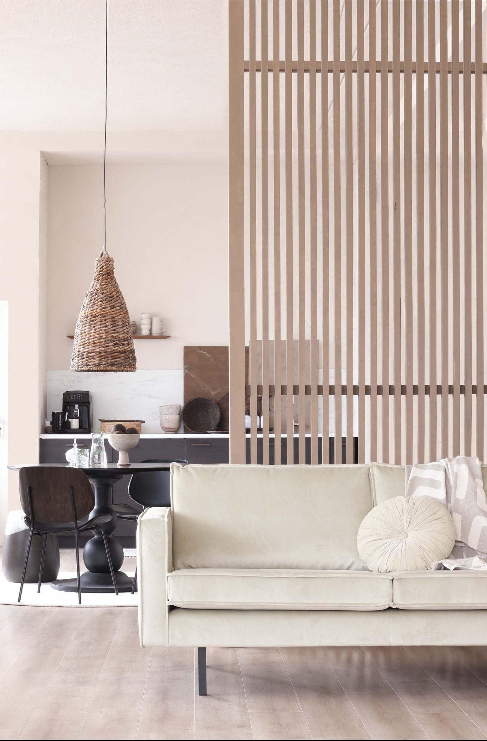 Sofa van fluweel 2,5-persoons RODEO khaki