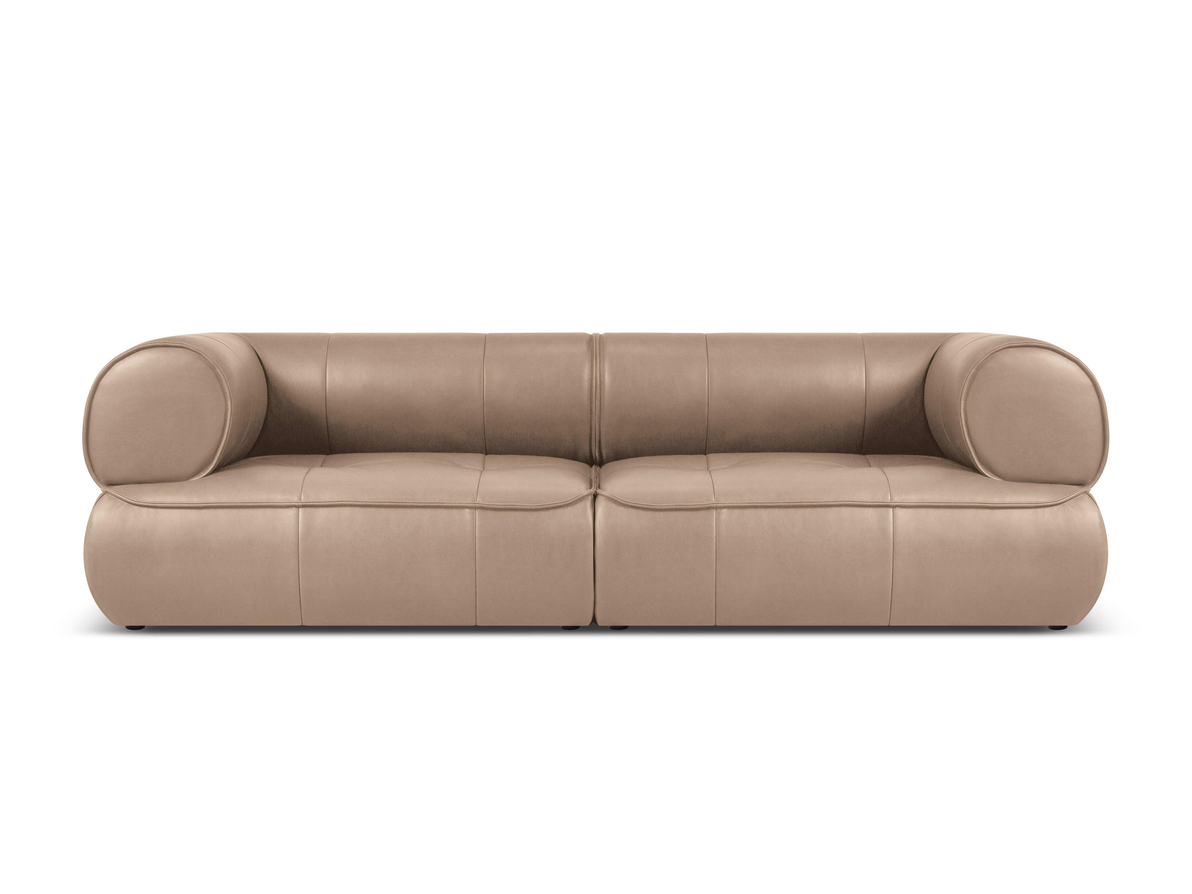 Sofa skórzana 3-osobowa LILY cappuccino Maison Heritage    Eye on Design