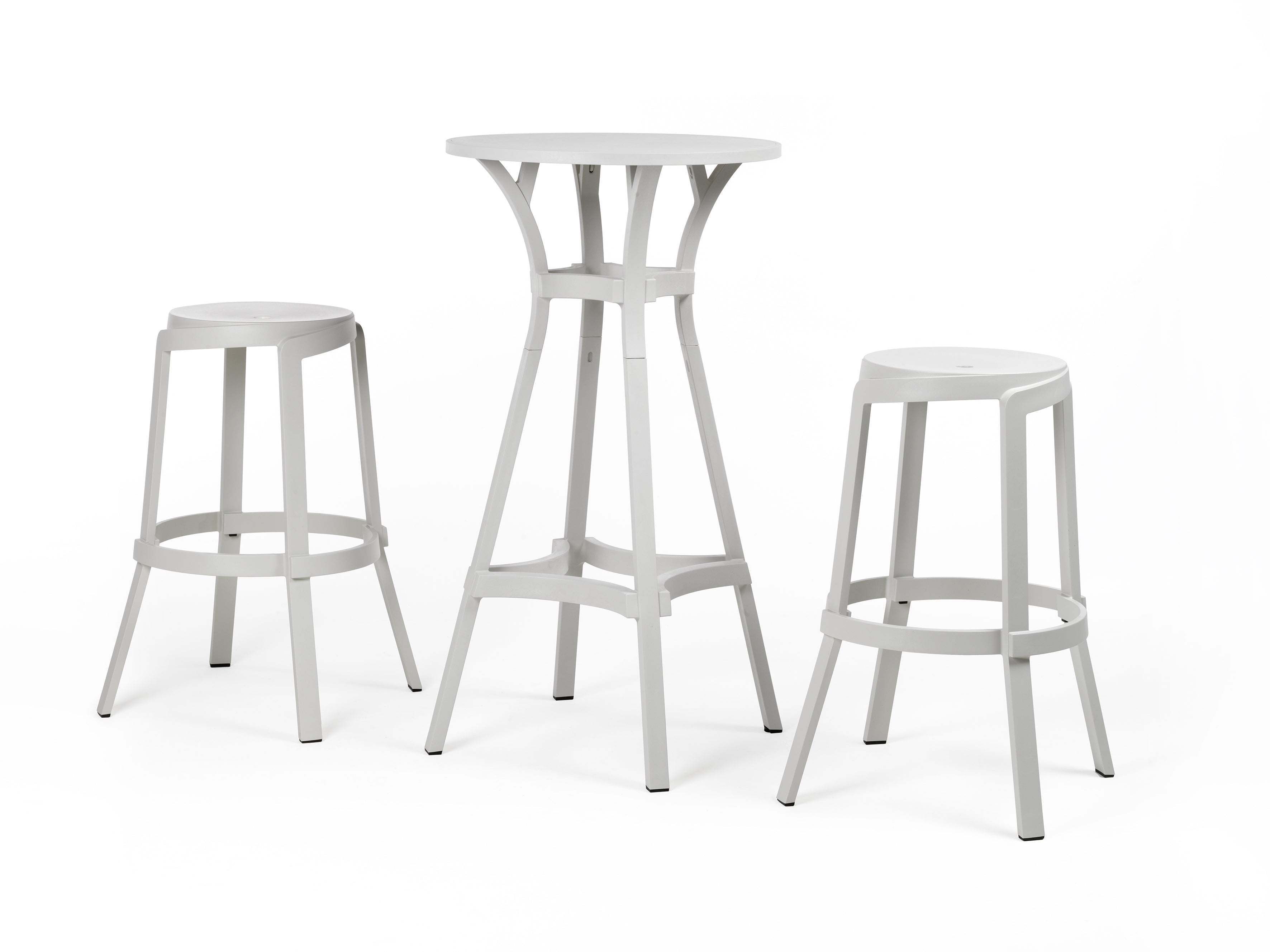 Hocker für den Außenbereich STACK kreidefarben