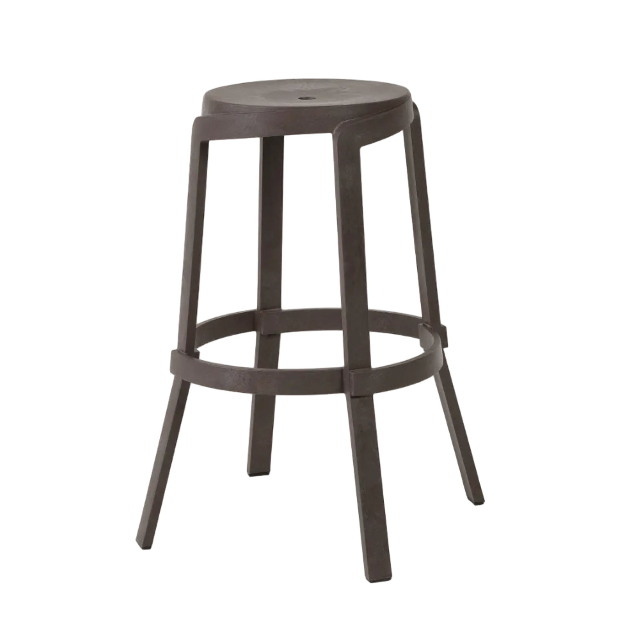 Outdoor Stool STACK earthy brown