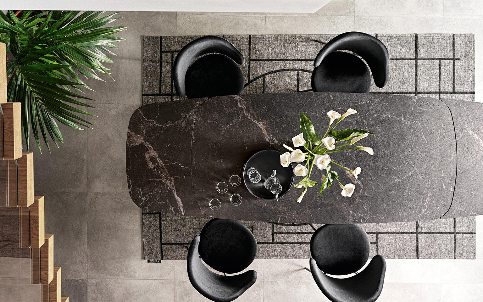 Stół rozkładany CAMEO ciemnoszara ceramika Calligaris    Eye on Design