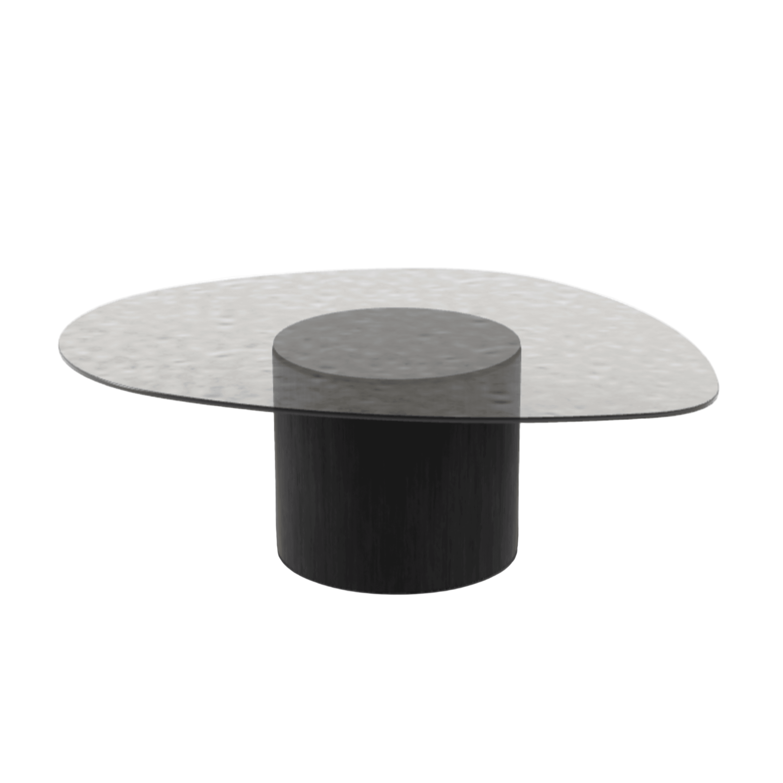 Stolik kawowy MUSHROOM czarny matowy Calligaris brązowe szkło hartowane   Eye on Design