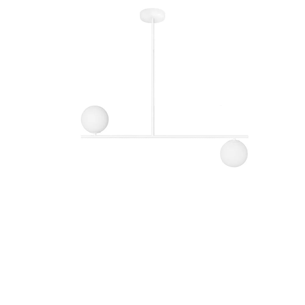 Witte tweepunts plafondlamp SUGURI