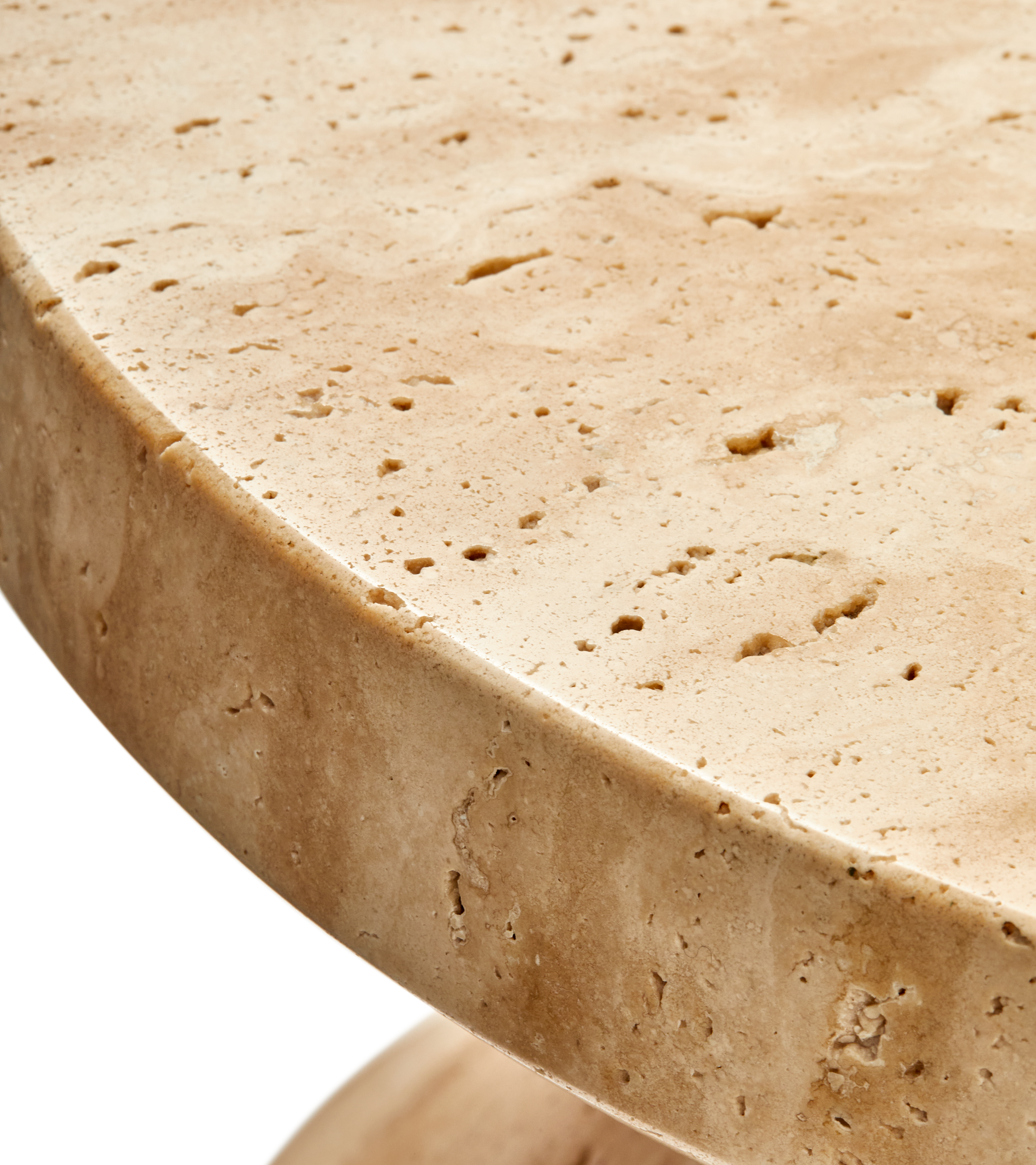 ZIG ZAG travertine stool