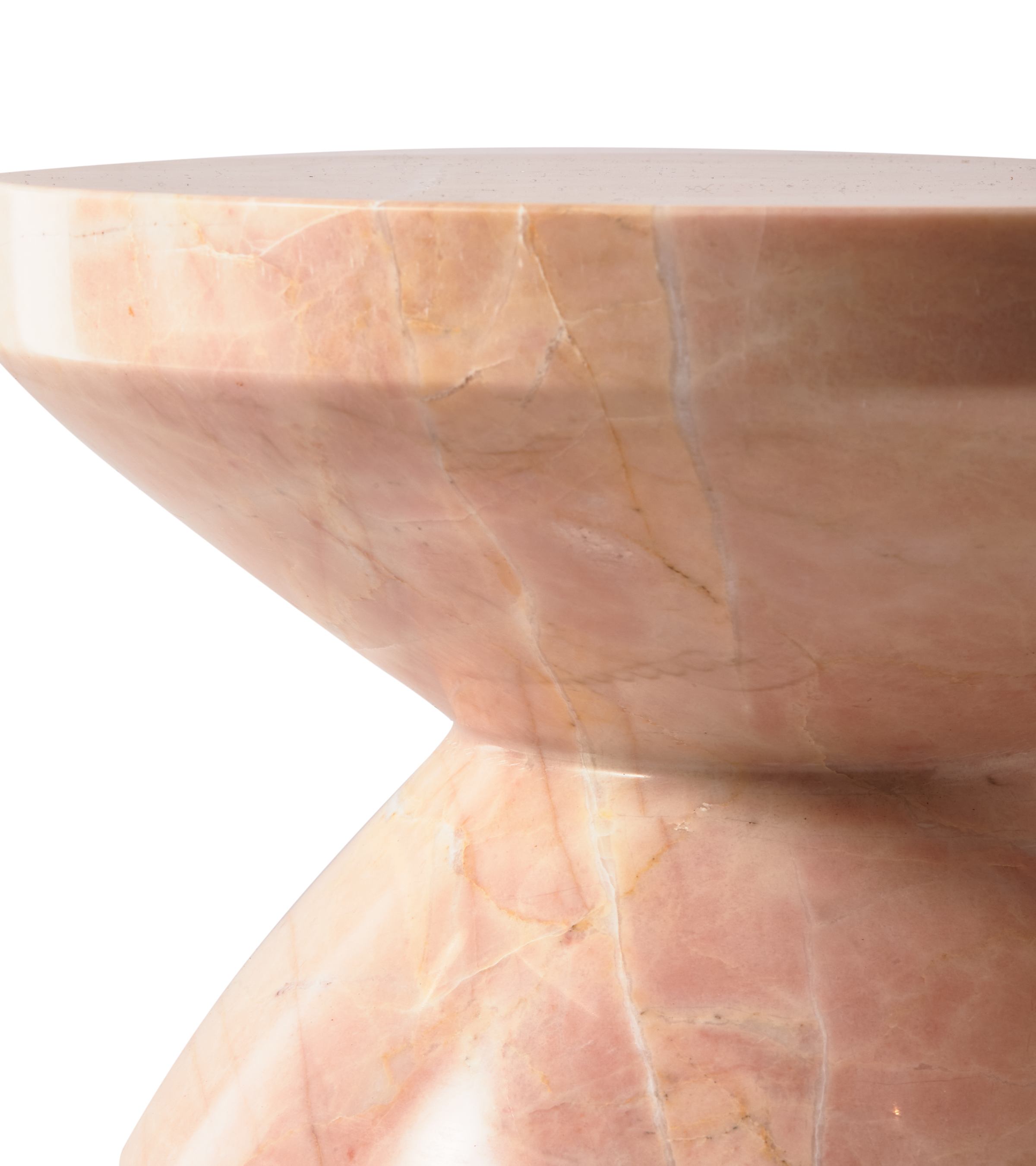 ZIG ZAG kruk lichtroze marmer