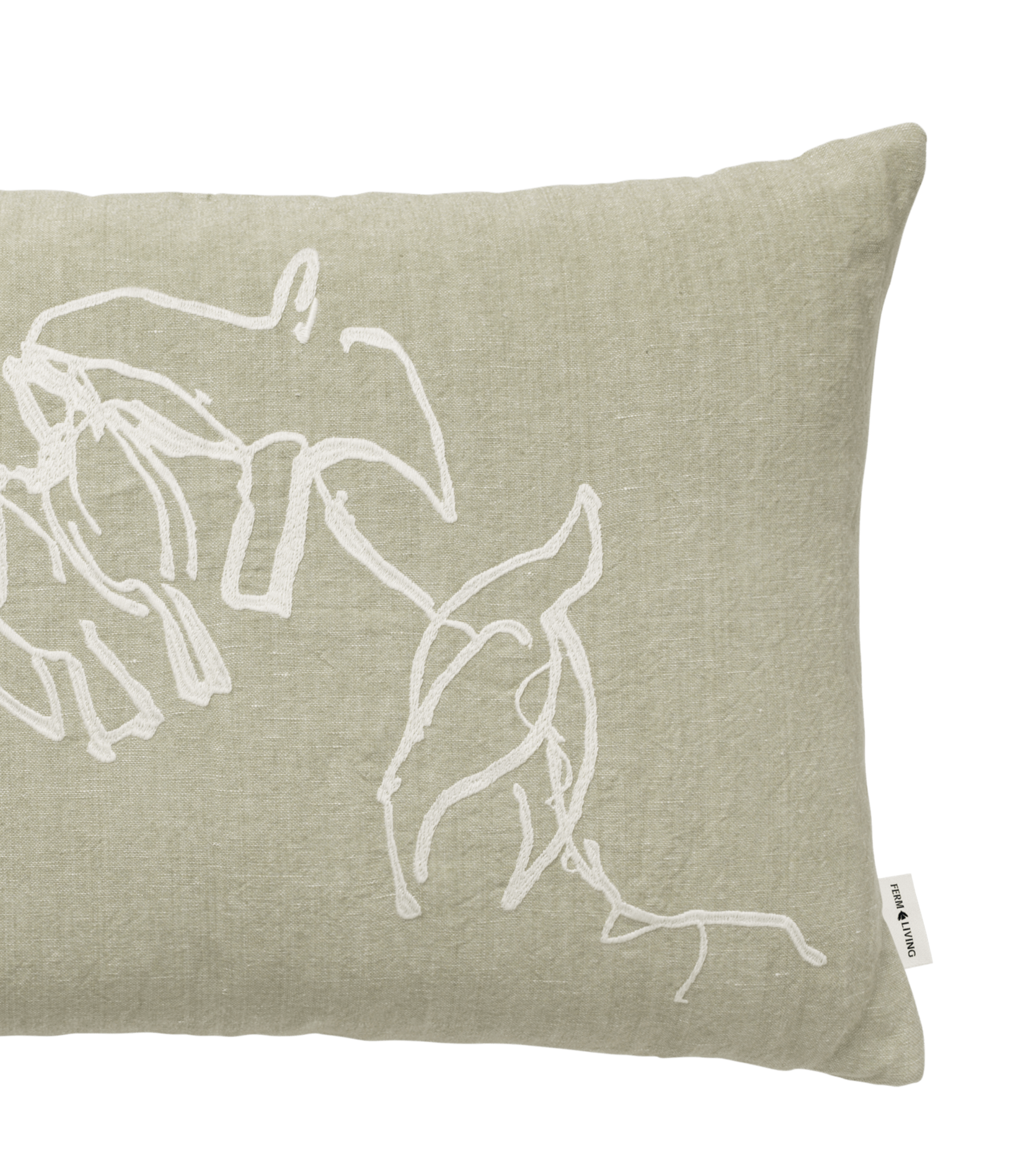 VUELO decorative pillow light green with white