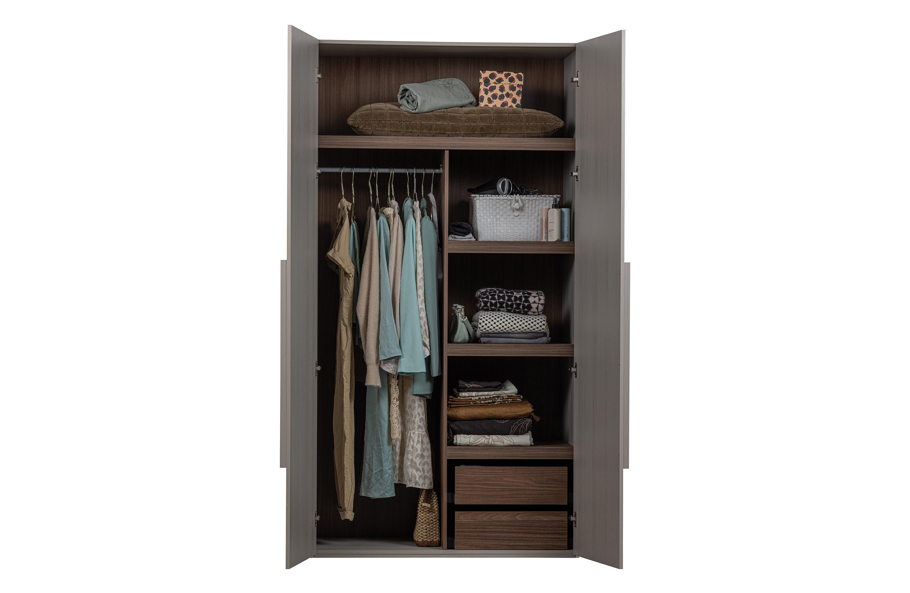 Szafa 2-drzwiowa RENS szary Woood    Eye on Design