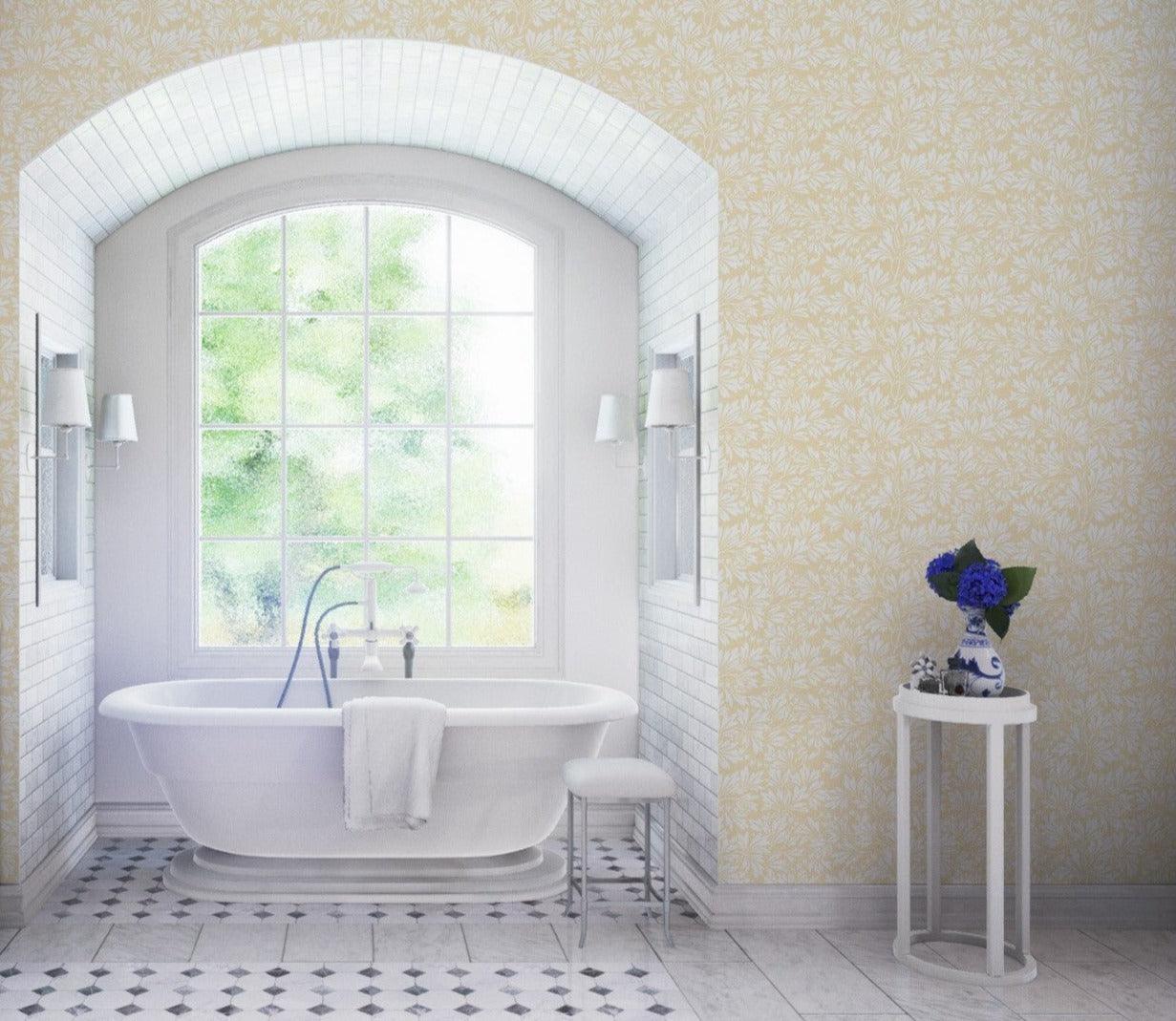 Behang met plantmotief bladeren ARCHIVE TRADITIONAL - Dialytra lichte groen