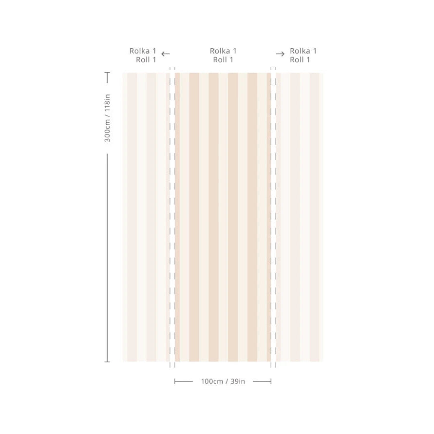 Tapeta flizelinowa w paski BOLD STRIPE SAND piaskowy