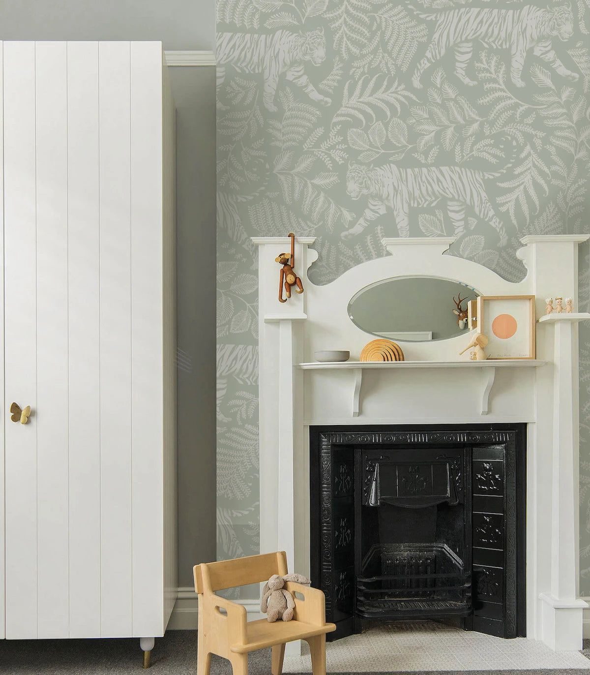 Tiermotiv-Tapete CAMOUFLAGED TIGER HELLGRÜN