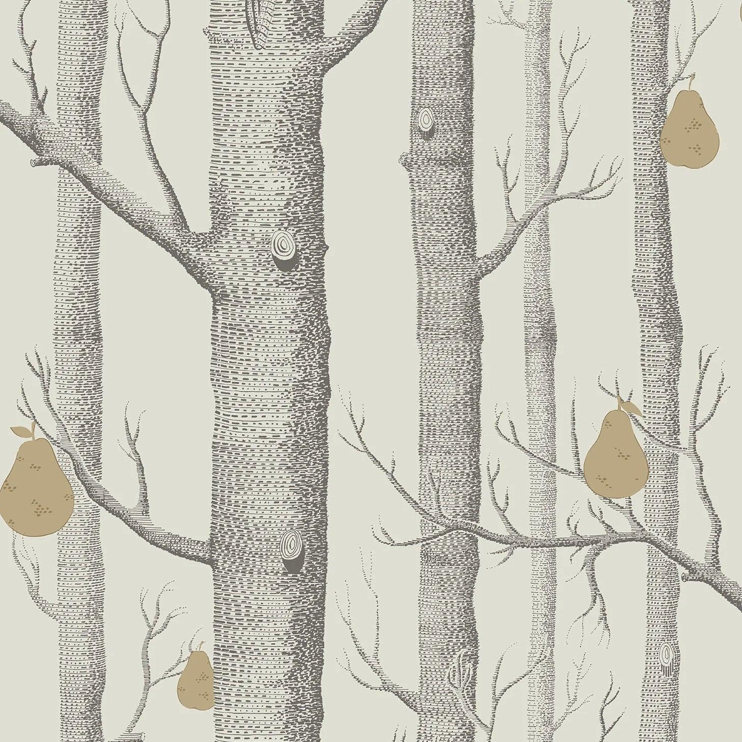 Tapeta CONTEMPORARY COLLECTION - Woods & Pears złoty na kremie Cole & Son Default Title   Eye on Design