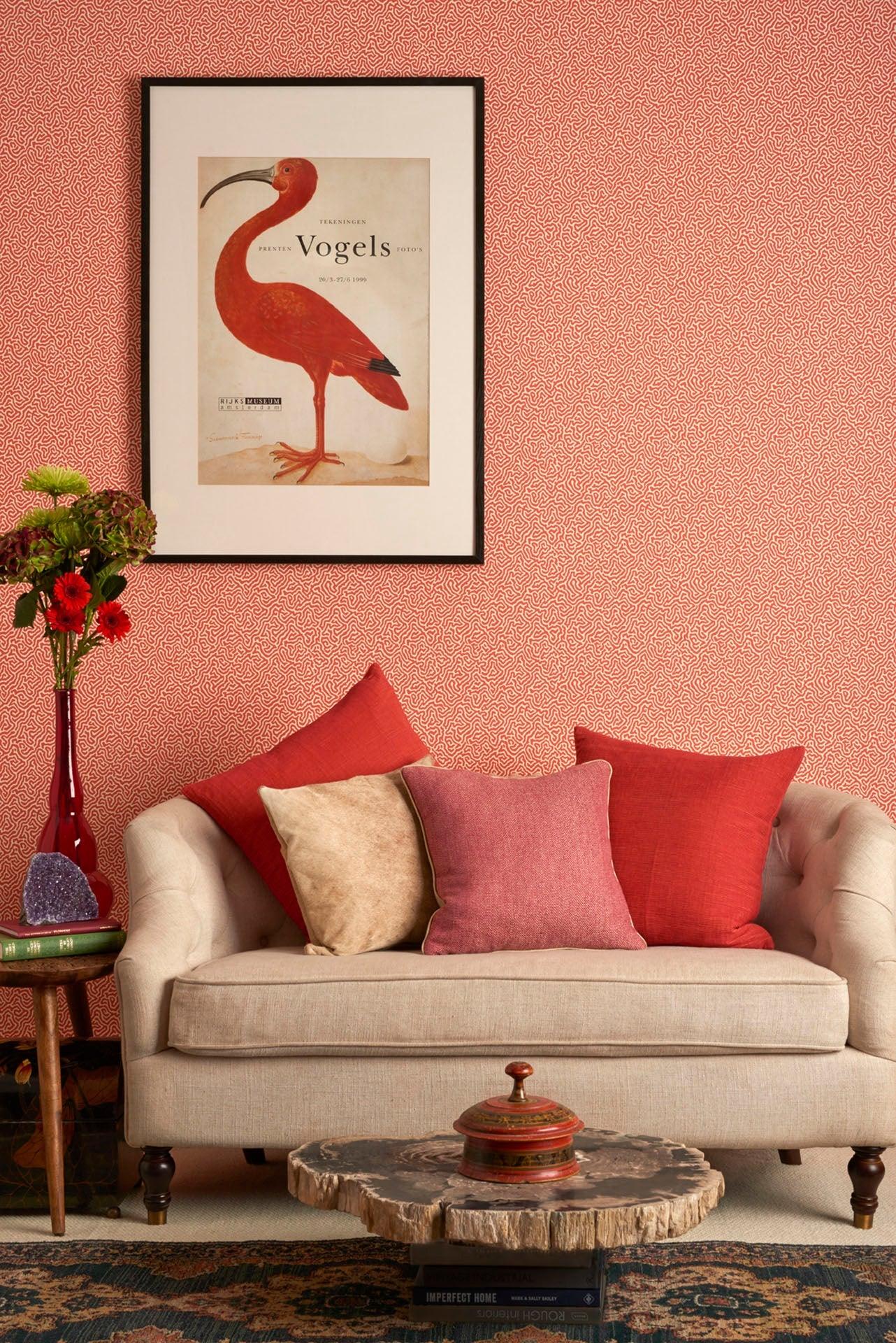 Tapete mit abstraktem Muster CURIO - Vermicelli Beige