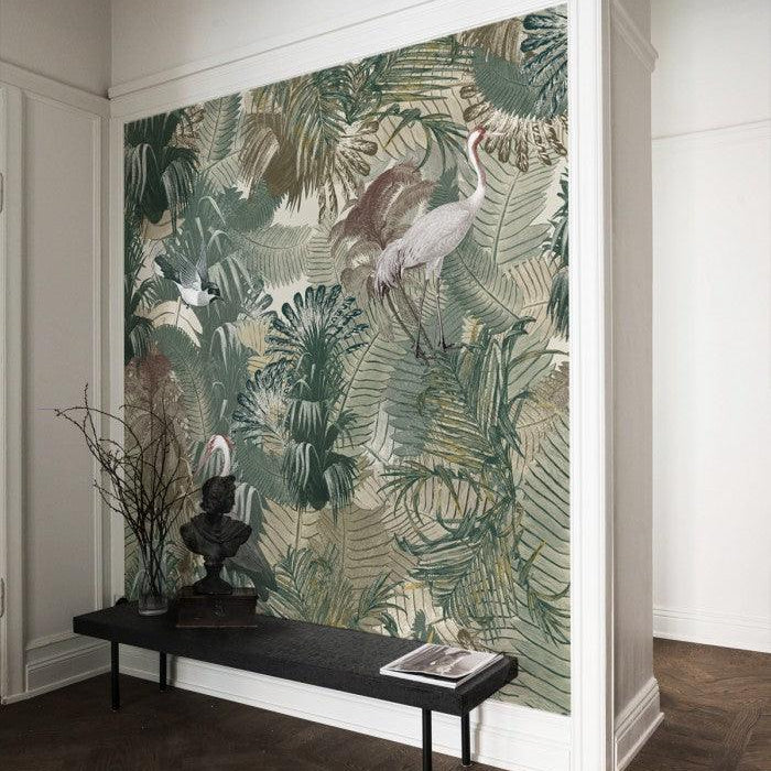 Tapeta Desert Tropics Light Green Wallcolors    Eye on Design