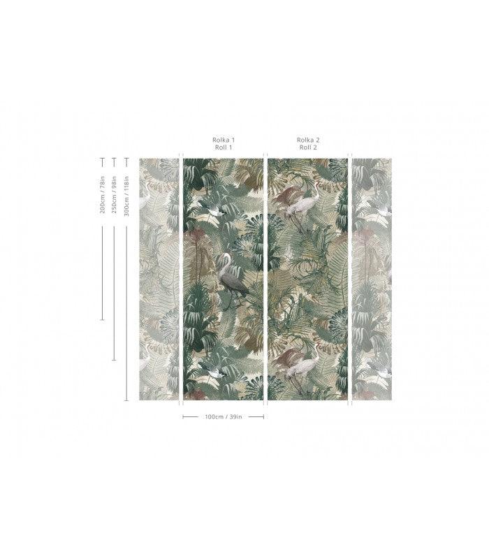 Tapeta Desert Tropics Light Green Wallcolors    Eye on Design