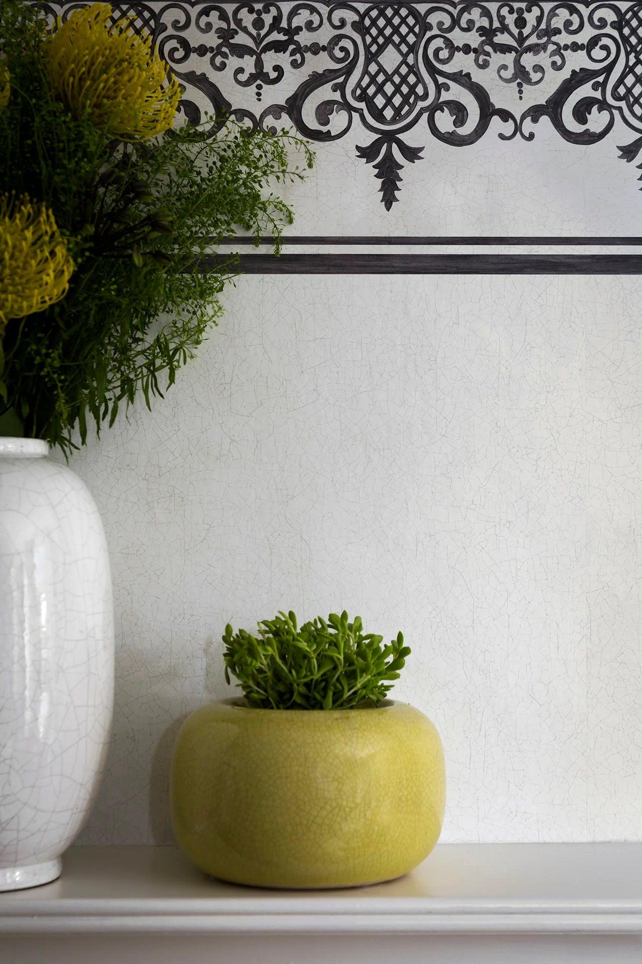 Tapete, die eine rissige Oberfläche imitiert - Trianon cremefarben