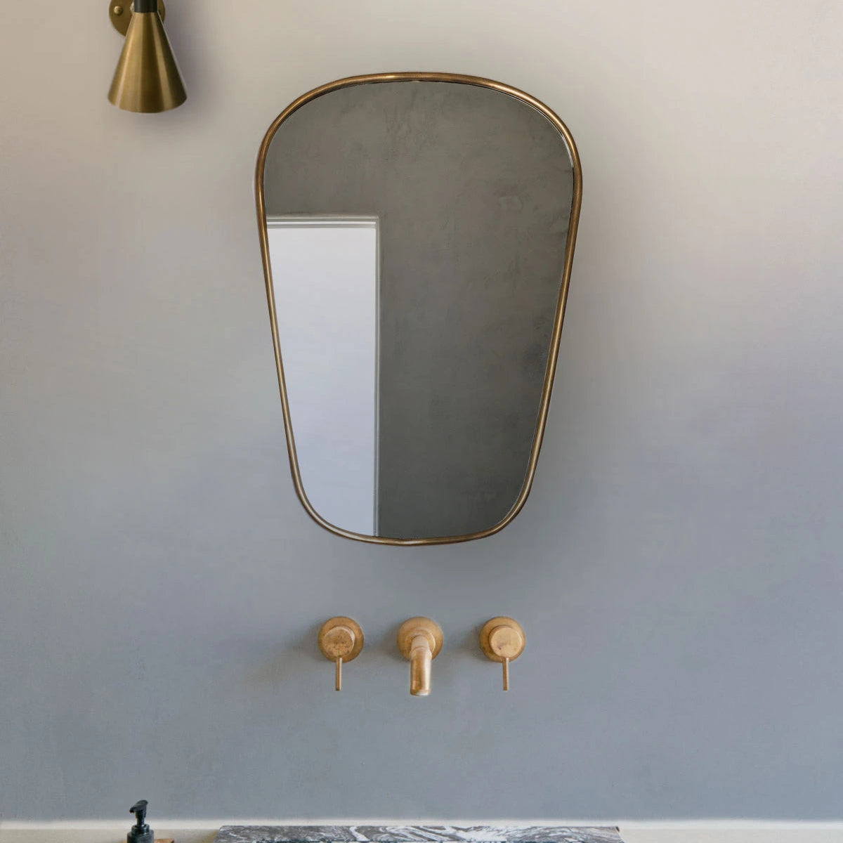 Tapete Farbverlauf OMBRE MIST kühles Blau mit Grau