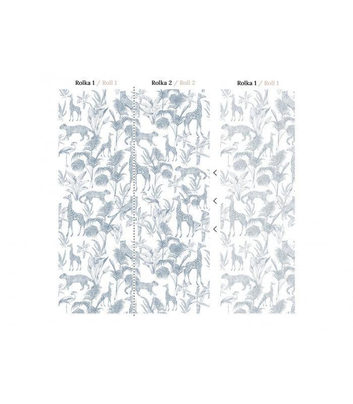 Tapeta SAFARI BLUE Wallcolors    Eye on Design