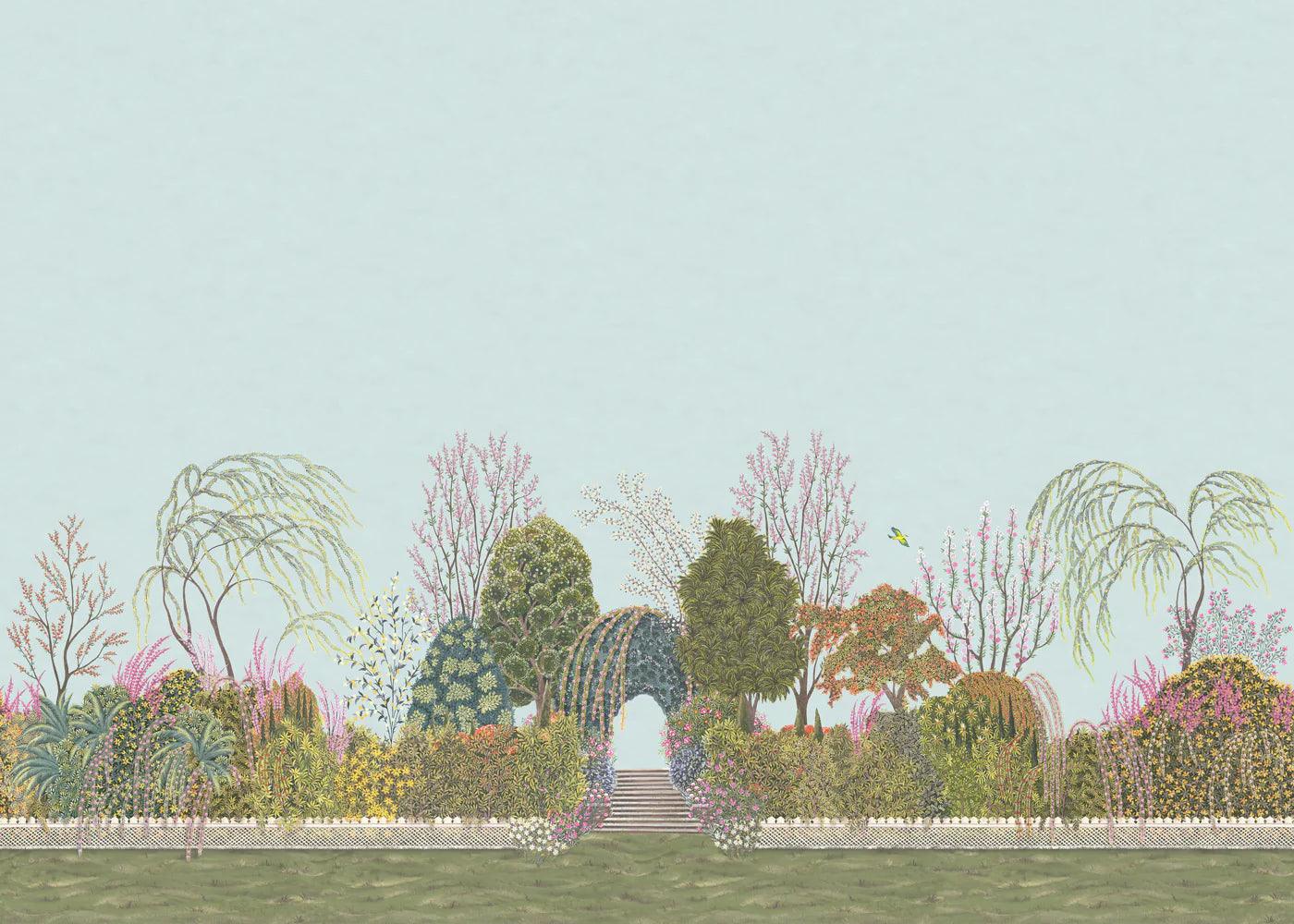 Muurschildering met parklandschap THE GARDENS - Reverie zuiden