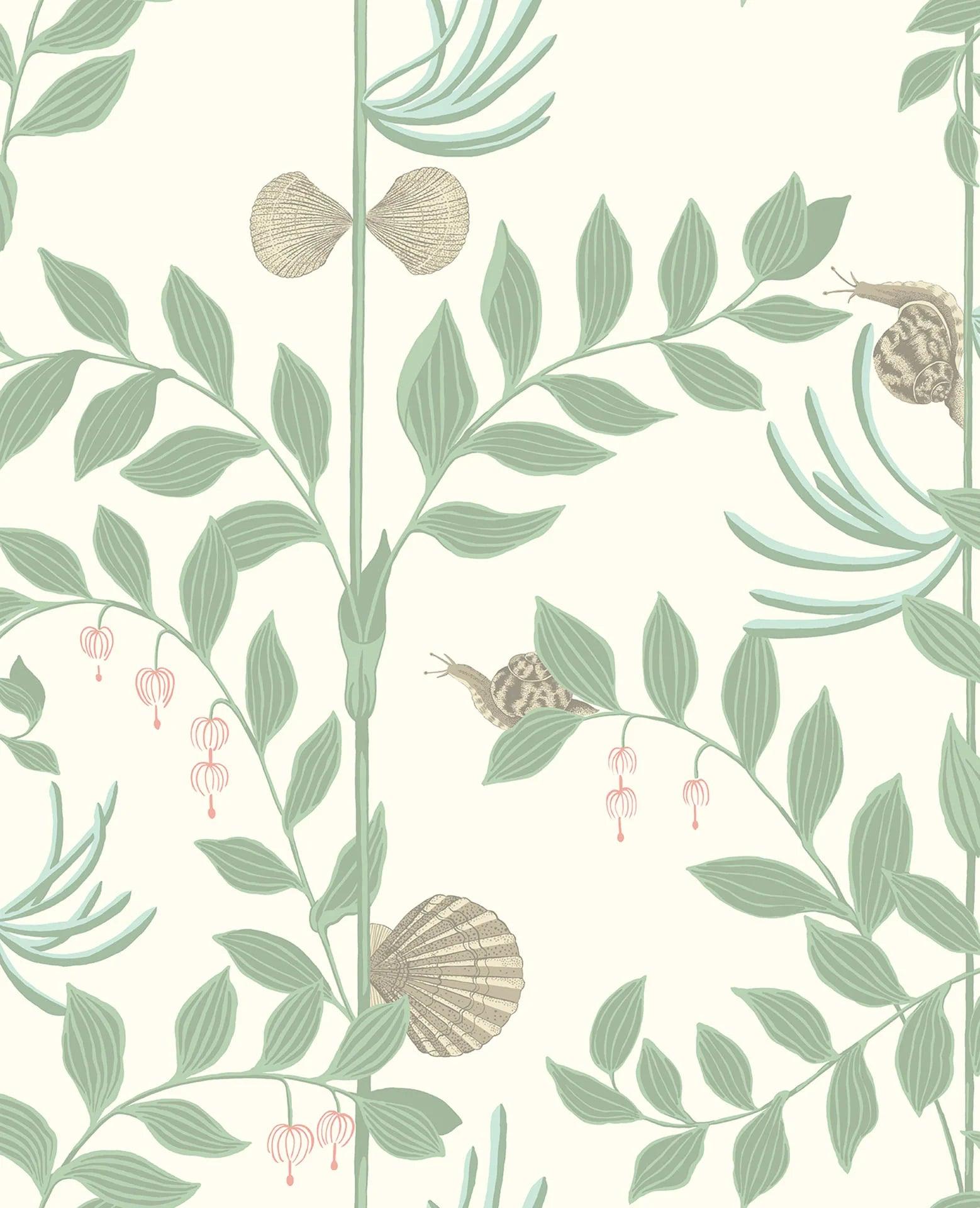 Whimsical Floral Wallpaper - Olive Secret Garden