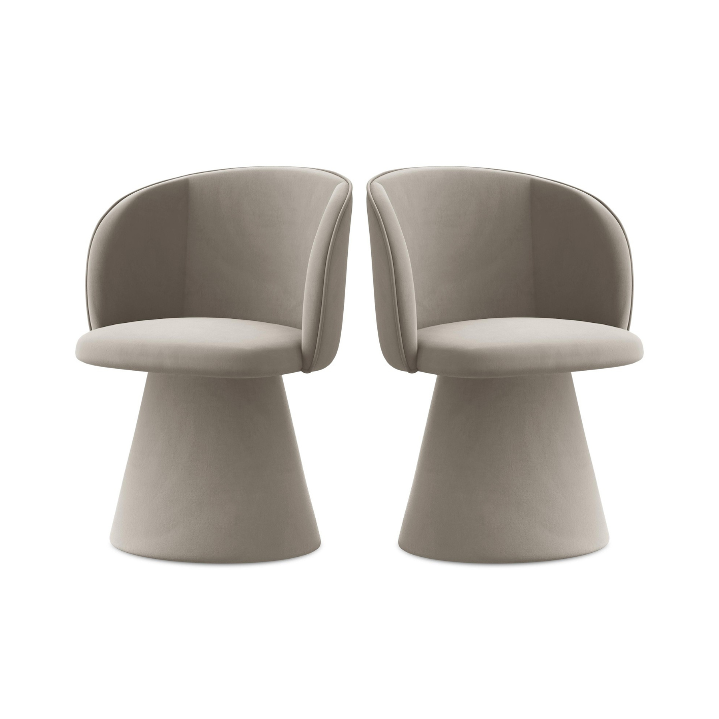 Velours stoel MAIA taupe