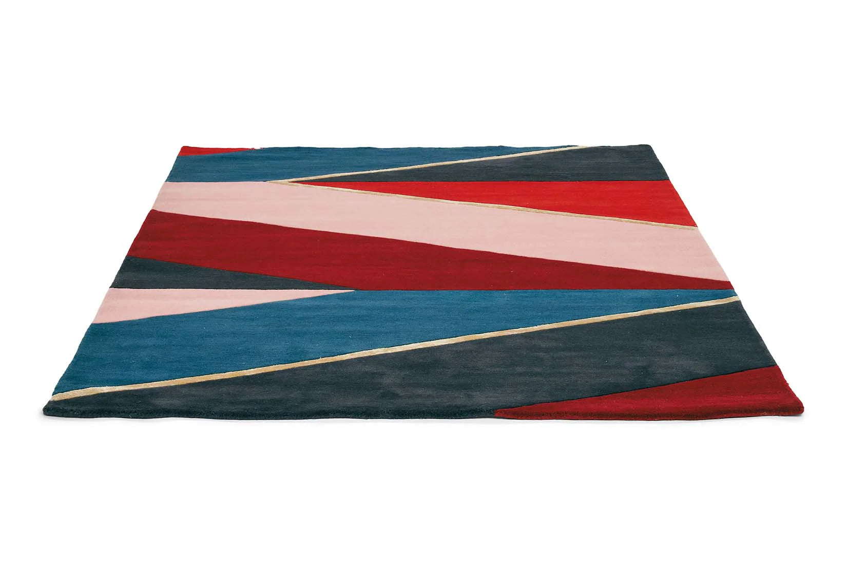 SAHARA Teppich grün und burgunderrot