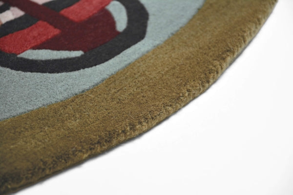 Round rug Zodiac Green-Bega Taurus