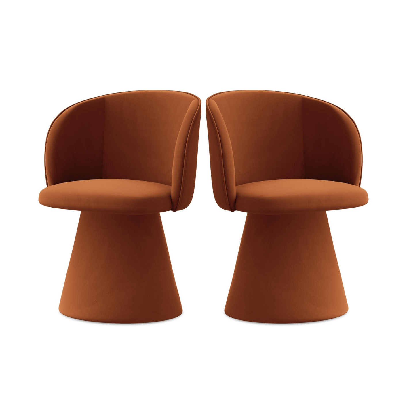 Velours stoel MAIA terracotta
