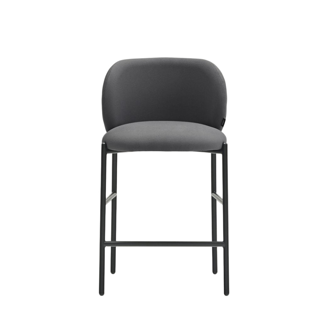 MOGI Dark Gray Bar Stool with Black Base
