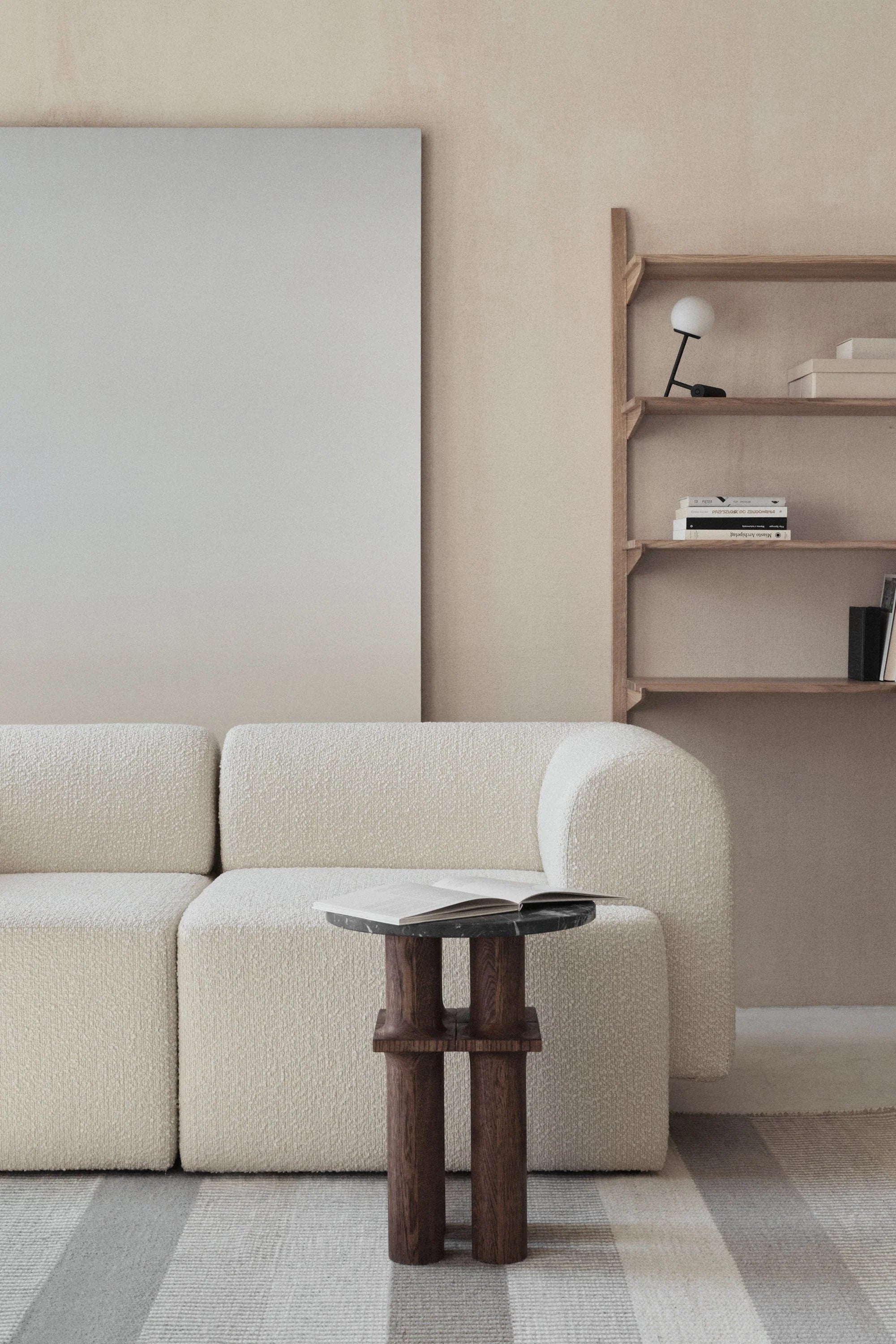 2-Seater Sofa TORI Black Bouclé