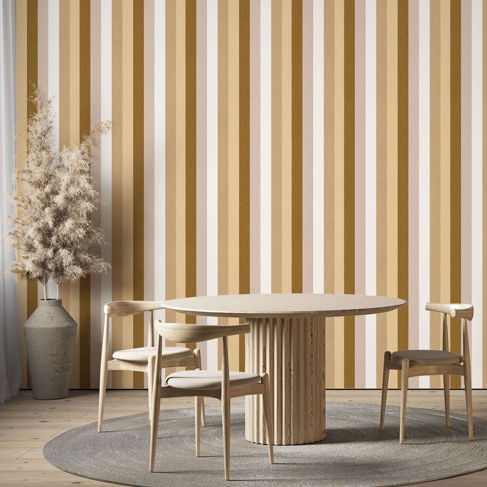 Structuurtapijt met strepen TRANSAT - SABLE/CAMEL beige met bruin