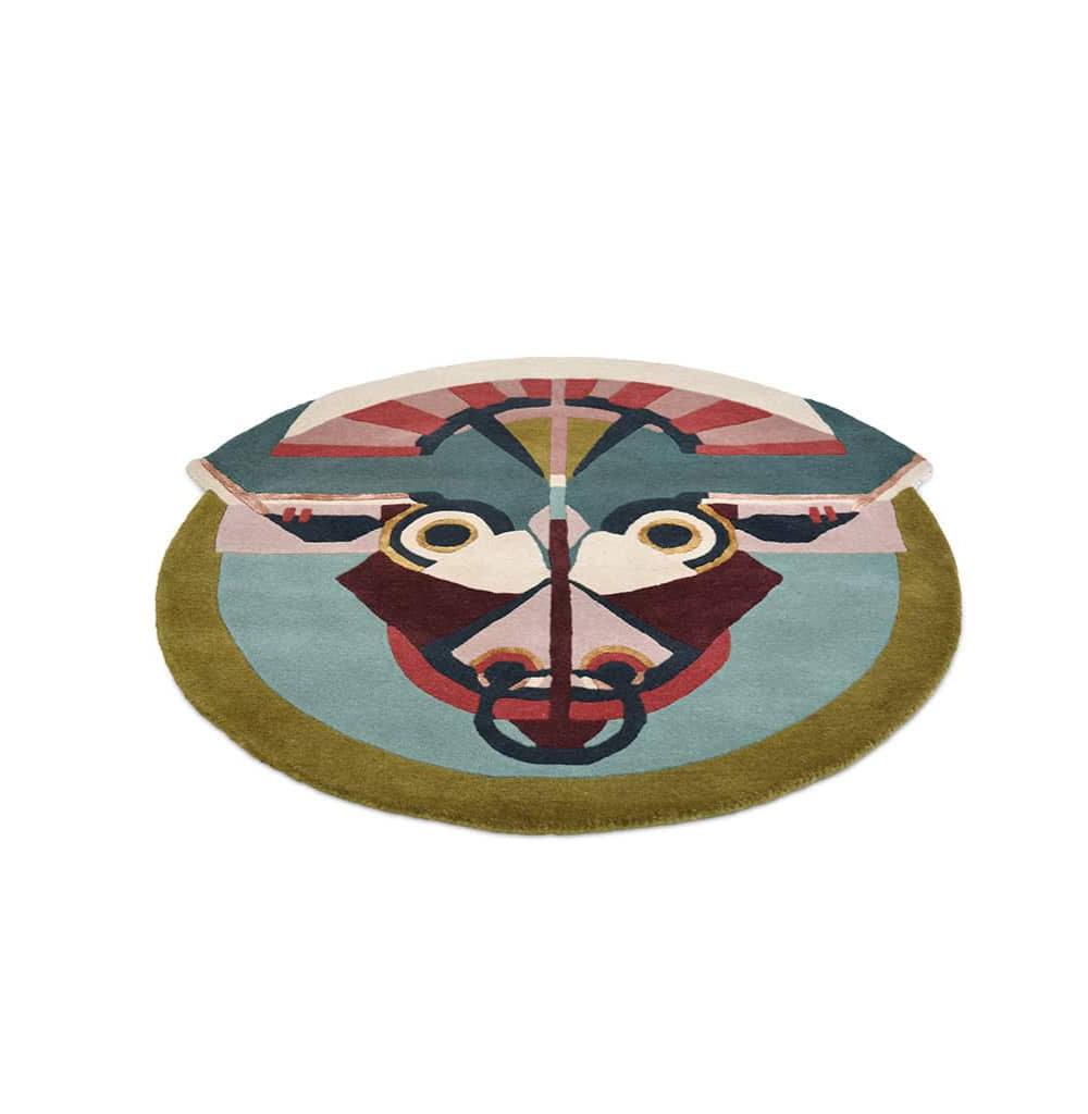 Round rug Zodiac Green-Bega Taurus