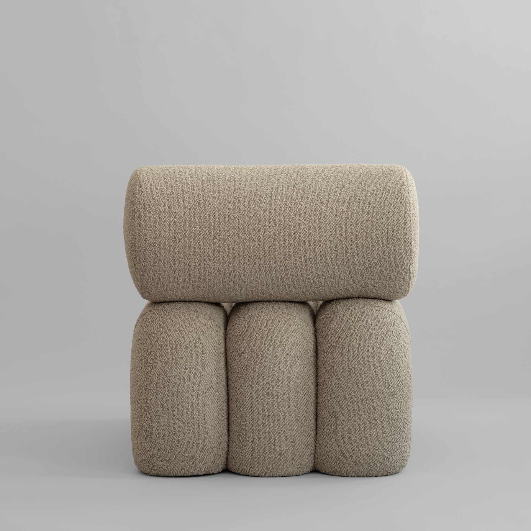 Fotel FOKU zandkleurige boucle