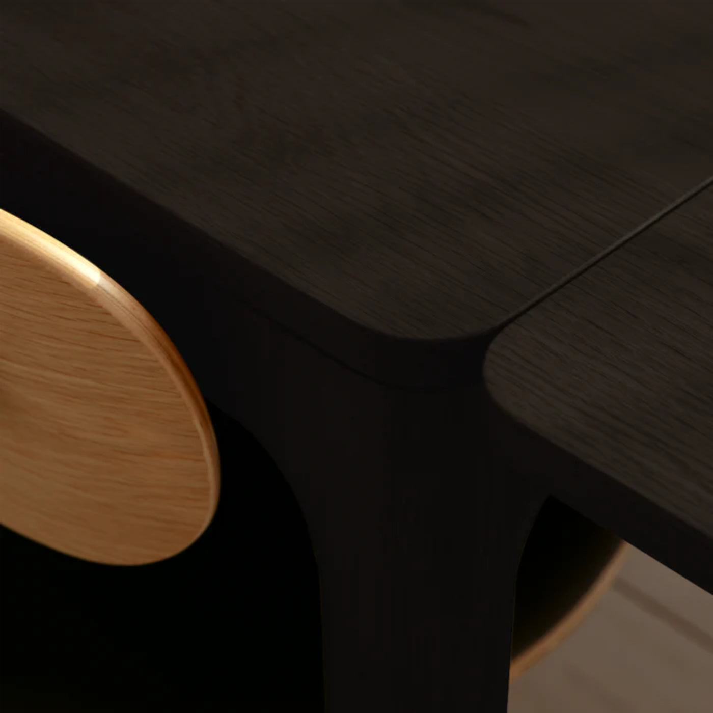 HEART'N'SOUL extendable table black oak