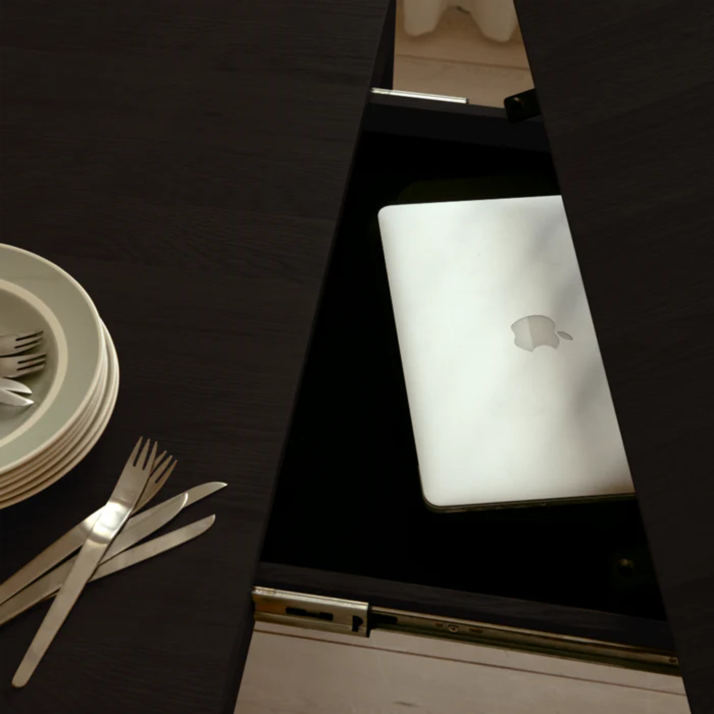 HEART'N'SOUL extendable table black oak