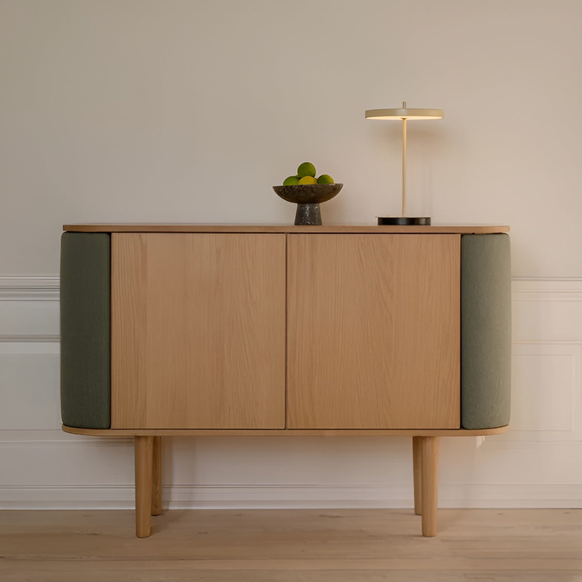 Kommode TREASURES grün mit Eiche