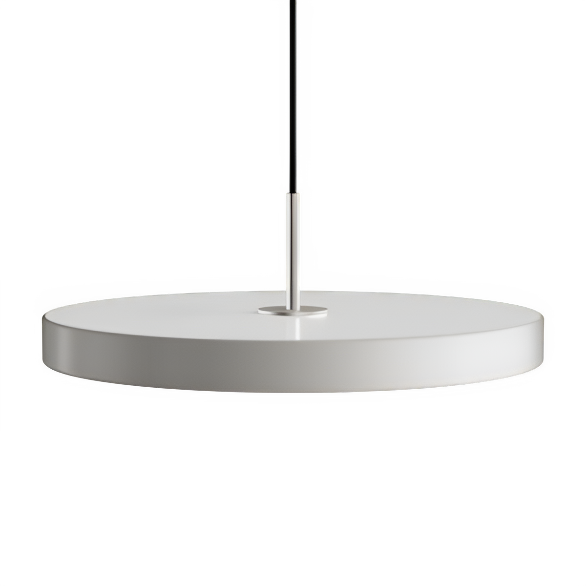 Hanglamp ASTERIA PLUS lichtgrijs met zilveren inzetstuk